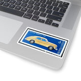Yellow Car Stamp Sticker