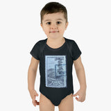 Great Smokey Mountains Stamp Baby Onesie