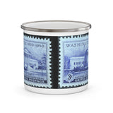 U.S. Supreme Court 1950 USA Vintage Postage Stamp Enamel Camping Mug