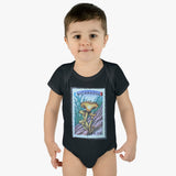 Mushroom Stamp Baby Onesie