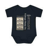 Antelope, Wildlife Conservation 1956 Postage Stamp - Infant Baby Rib Bodysuit 0M - 24Mo