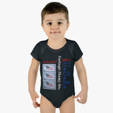 USA American Flag 1957 Postage Stamp - Infant Baby Rib Bodysuit 0M - 24Mo