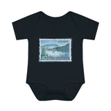 Mountains of Asia Stamp Baby Onesie