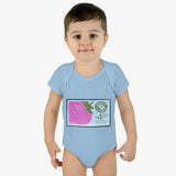Strawberry Stamp Baby Onesie