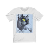 Black Cat Poland Stamp T-shirt