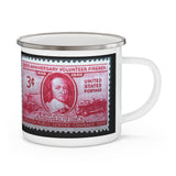 Volunteer Fire Fighter Stamp Enamel Mug