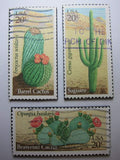 Cactus Desert Plant Recycled Postage Stamp Magnet Set #503B