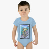 Mushroom Stamp Baby Onesie