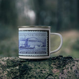 U.S. Supreme Court 1950 USA Vintage Postage Stamp Enamel Camping Mug