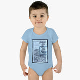 Great Smokey Mountains Stamp Baby Onesie