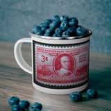 Volunteer Fire Fighter Stamp Enamel Mug
