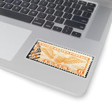 Air Mail Yellow Stamp Sticker