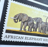 African Elephant Herd Framed #1388
