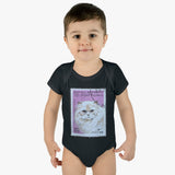 White Persian Cat Stamp Baby Onesie