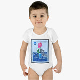 Skeleton Rose Stamp Baby Onesie