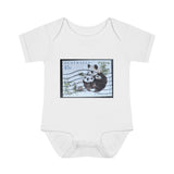 Panda Bear Stamp Baby Onesie
