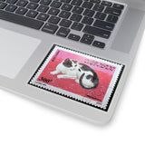 Black and White Cat Stamp Sticker
