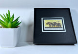 African Elephant Herd Framed #1388