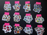 50 Winter bird postage stamps, Christmas, songbird craft supplies ephemera
