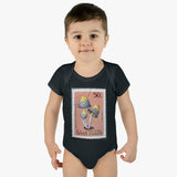 Mushroom Stamp Baby Onesie