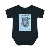 Schnauzer Dog Stamp Baby Onesie