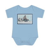 Fur Seal Stamp Baby Onesie