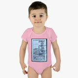Great Smokey Mountains Stamp Baby Onesie