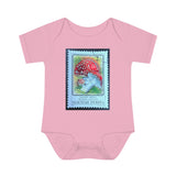 Mushroom Red Stamp Baby Onesie