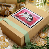 Black and White Cat Stamp Sticker