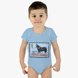 Shire Horse Stamp Baby Onesie