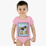 Saint Bernard Dog Stamp Baby Onesie