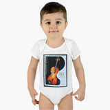 Violin Stamp Baby Onesie