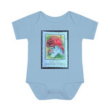 Mushroom Red Stamp Baby Onesie