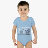 Fisherman Stamp Baby Onesie