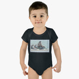 Fur Seal Stamp Baby Onesie