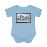 Dinosaur Stamp Baby Onesie