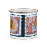 Ant Insect Vintage Postage Stamp Enamel Camping Mug