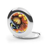 Honey Bee on Flower Compact Travel Mirror