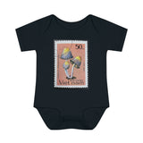 Mushroom Stamp Baby Onesie