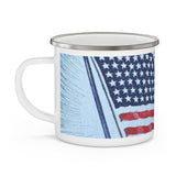 US Flag Enamel Mug