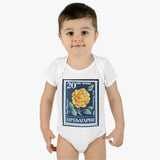 Yellow Rose Stamp Baby Onesie