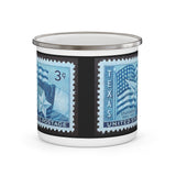 Texas State Stamp Enamel Mug