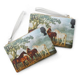 Wild Horses Stamp Clutch Bag