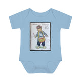 Little Drummer Kid Stamp Baby Onesie