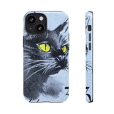 Black Cat Tough Phone Case