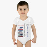 Democracy, Mount Rushmore 1974 Postage Stamp - Infant Baby Rib Bodysuit 0M - 24Mo