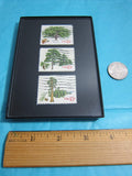 Trees Framed Postage Stamp Art