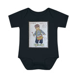 Little Drummer Kid Stamp Baby Onesie