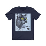 Black Cat Poland Stamp T-shirt