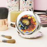Honey Bee on Flower Compact Travel Mirror